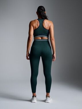 LNDR Chisel Light 7/8 Dark Green High-Waisted Leggings M/L-New with Tag